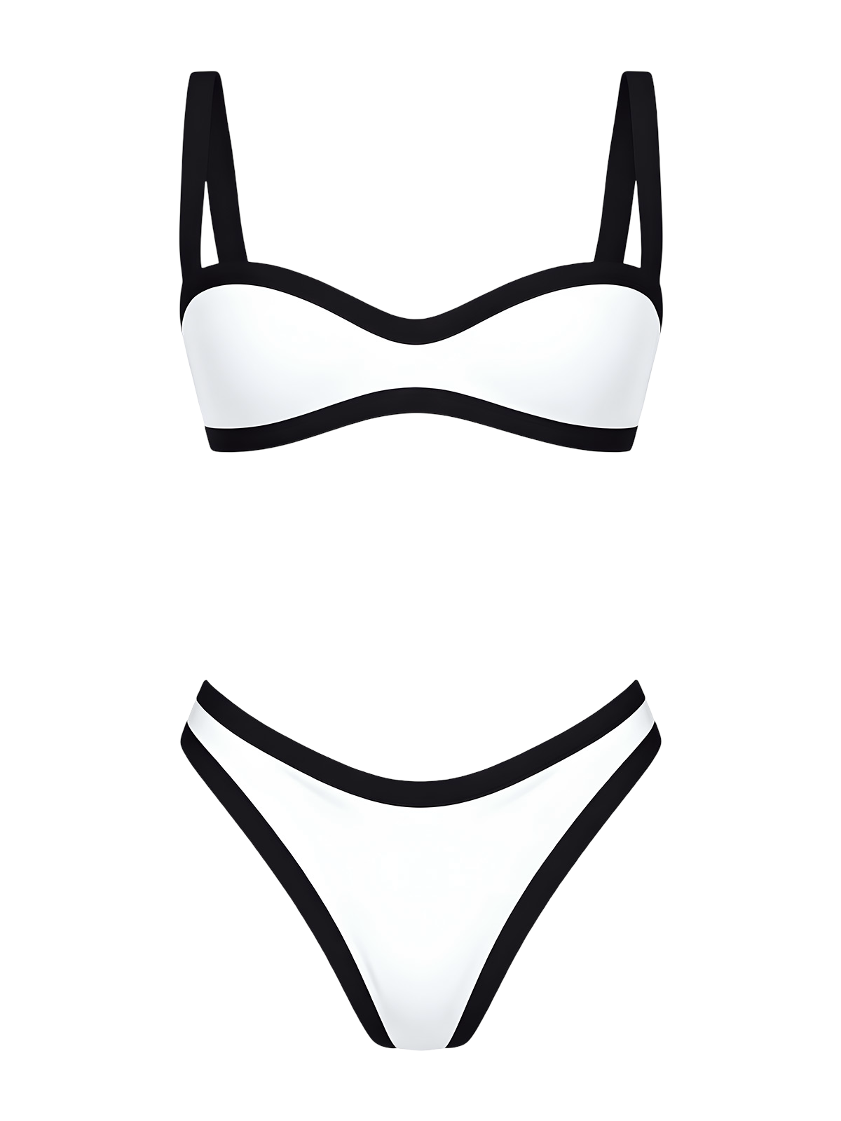 Jade-Contrast Trim Bikini