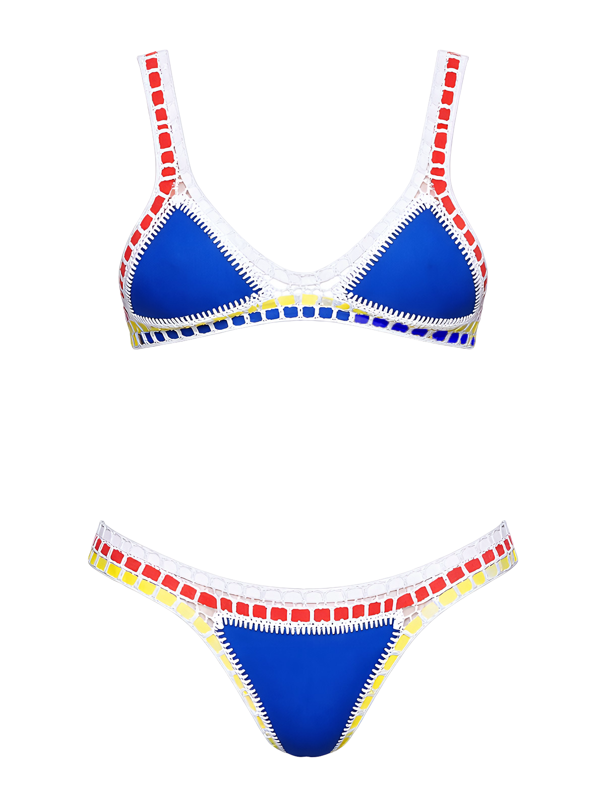 Lila-Crochet Trim Bikini