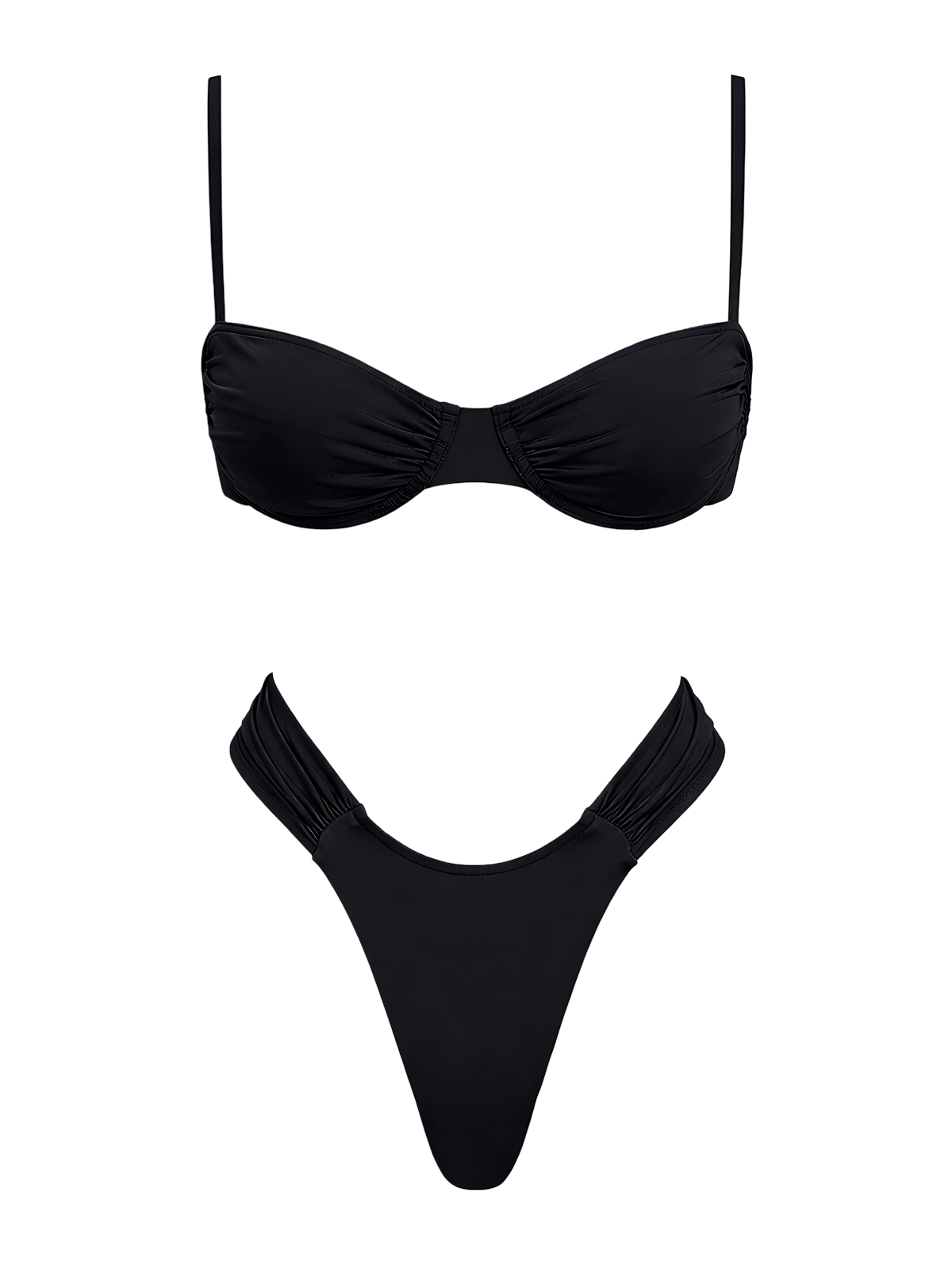 Mya-Gathered Glam Bikini