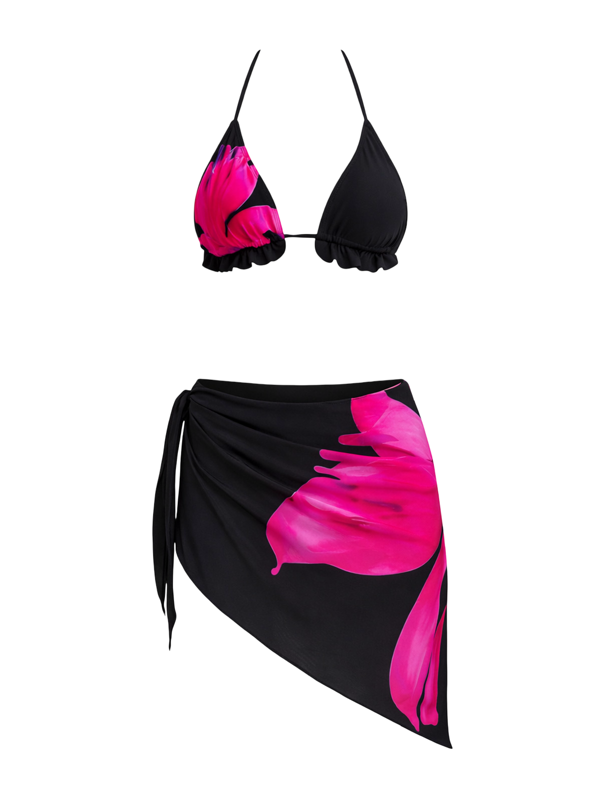 Rina-Floral Ruffle Set