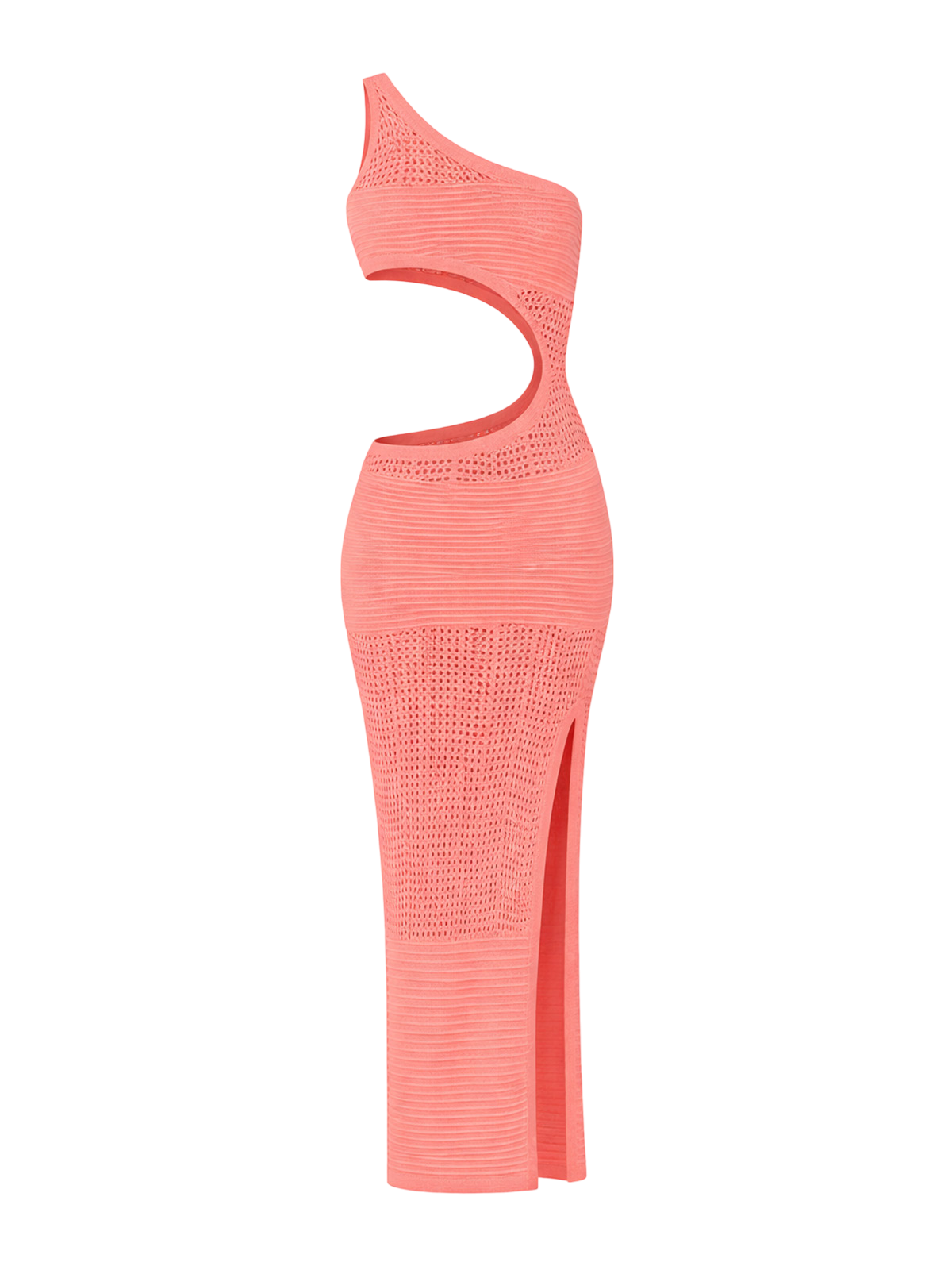 Mira Sculpt Mesh Slit Dress