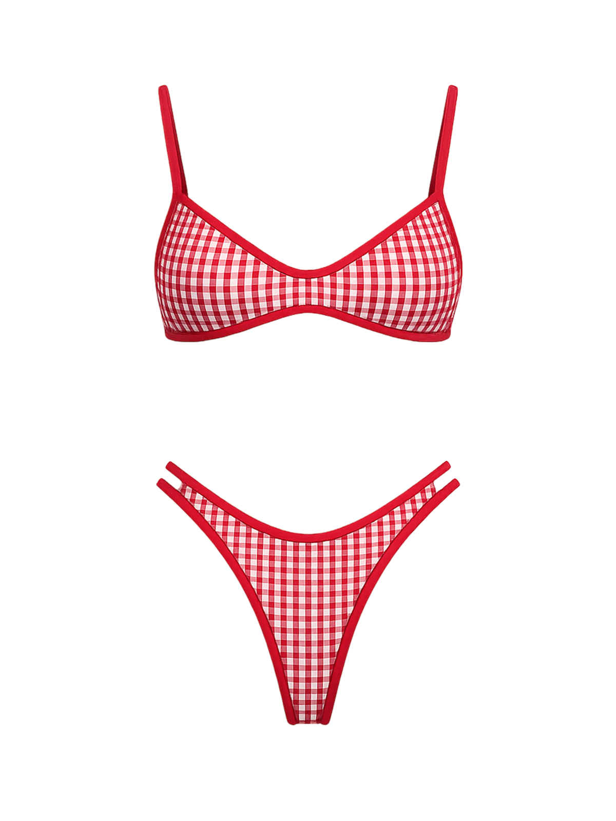 Polka Trim Bikini Set