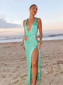 Chloe-Braided Slit Dress