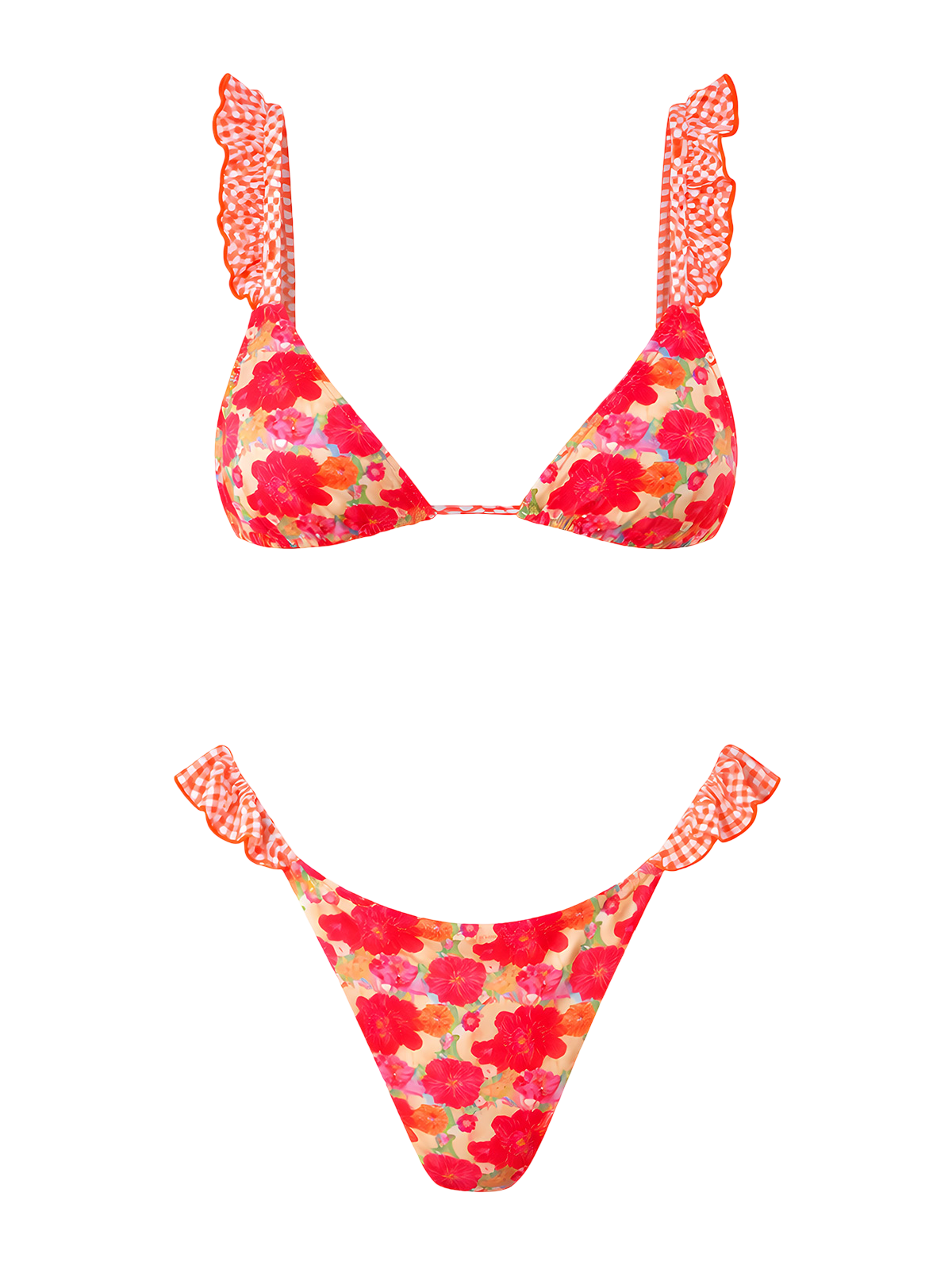 Vera-Floral Ruffle Bikini