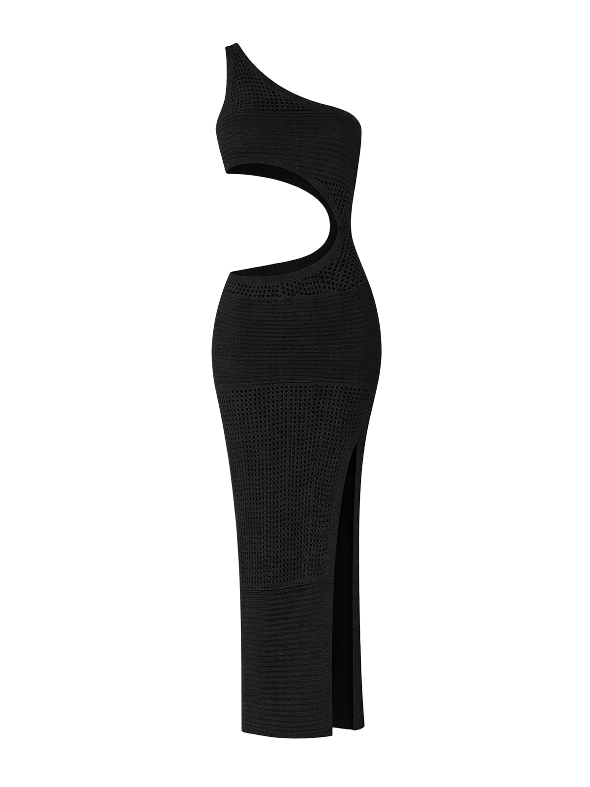 Mira Sculpt Mesh Slit Dress