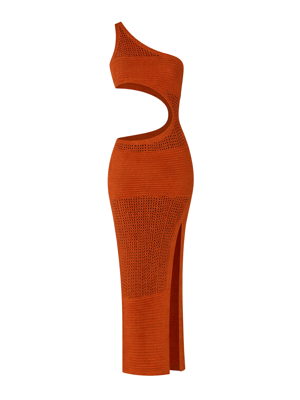 Mira Sculpt Mesh Slit Dress
