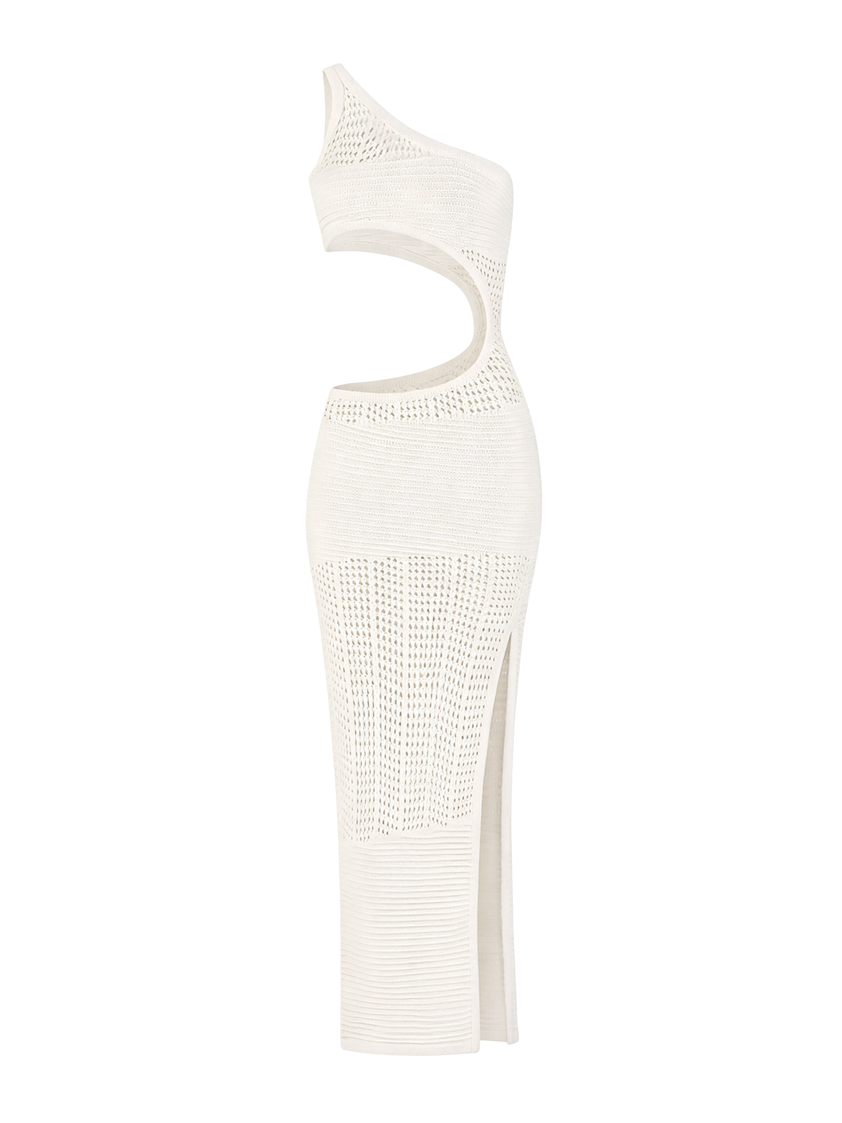 Mira Sculpt Mesh Slit Dress