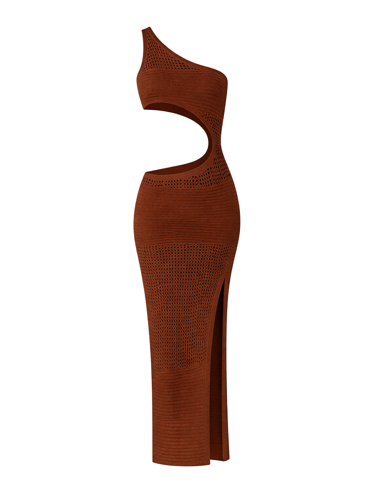 Mira Sculpt Mesh Slit Dress