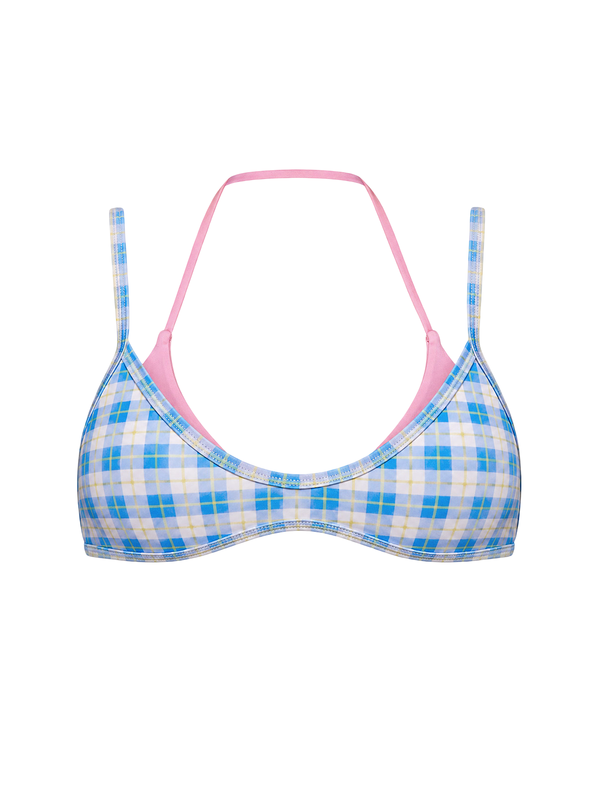Lyra-Plaid Halter Top